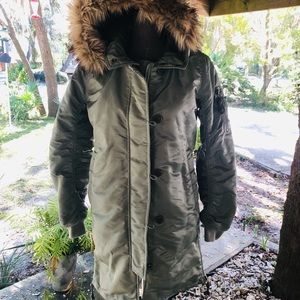 Abercrombie and Fitch nylon toggle jacket with hood